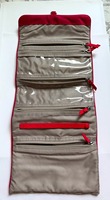 Sac de voyage pour bijoux personnalisé avec logo, pliable, poche transparente en PVC, organiseur de bijoux cosmétiques avec fermeture à clip métallique