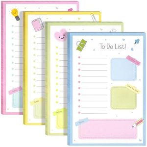 Bloc-notes autocollants réutilisables personnalisés en papier écologique, motif dessin animé mignon, papeterie esthétique, vente en gros - Product Image 2