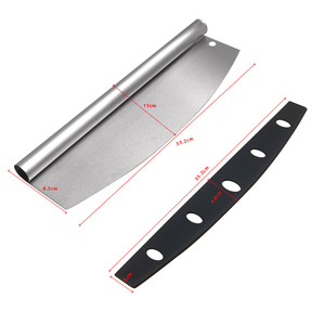 Accessoires de cuisson <span class=keywords><strong>pierre</strong></span> à pizza pelle à pizza coupe-pâte four à roues brosse en fil de cuivre avec outil de four à pizza à long manche - Product Image 6