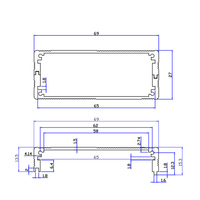 Boîtier en aluminium anodisé pour électronique, boîtier d'instrumentation, boîtier pour rail DIN, boîtier pour carte de circuit imprimé
