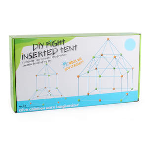 Vente chaude 68 pièces châteaux jouer tente tunnel tige bricolage jouet tente <span class=keywords><strong>tour</strong></span> intérieur extérieur Construction <span class=keywords><strong>Fort</strong></span> pour enfants kit de construction L1 A - Product Image 1