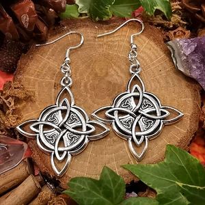 Cross-border Hot Sale Retro Religious Style Alloy Celtic Knot Pendant <b>Earrings</b> Unisex Jewelry - Product Image 6