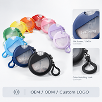 Flacon pulvérisateur de parfum vide en silicone rond de 25 ml avec porte-clés, logo personnalisé, vente en gros, rechargeable, format carte