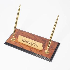 Juego de 8 Organizadores de Escritorio Modernos de Lujo en Madera y Cuero Artificial con Impresión Digital, Accesorios Multifuncionales para Oficina - Product Image 3