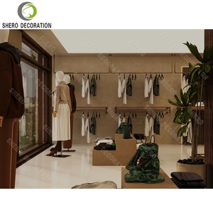 Fashion Lady Clothing Shops Interior Design Retail Display Counter Customized Clothing Display Rack Clothing Shop Furniture - Product Image 3