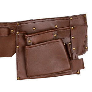 Wholesale Customized Premium Genuine Leather Carpenter <b>Tool</b> Belts New Arrival Solid Color Heavy Duty Cowhide Leather <b>Tool</b> Belt - Product Image 5