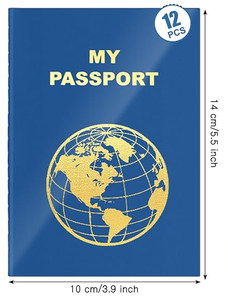 Libro di raccolta di passaporti per giochi casuali per progetti scolastici per bambini. La festa dei <span class=keywords><strong>viaggi</strong></span> in tutto il mondo favorisce il libro del passaporto blu - Product Image 4