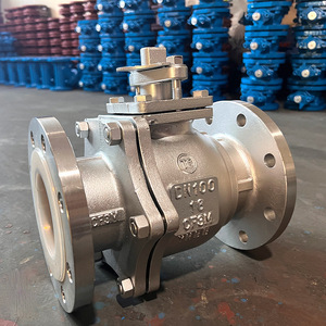 Válvula de Bola con Brida de Acero Inoxidable Q41F 16 DN15 DN100 2 Pulgadas para Medios Químicos Industriales con Revestimiento de Fluoropolímero - Product Image 3