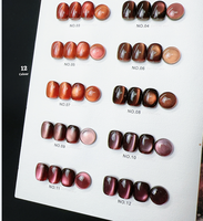 Vente en gros OEM – Gel UV Effet Œil de Chat Ambre Chatoyant Automnal 12 Couleurs, Gel à Ongles Magnétique Métallique Flash pour Salons de Manucure et Manucure DIY