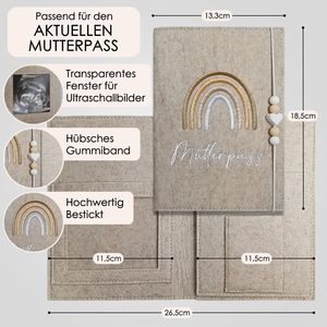 ปกหนังสือเดินทางปักลายสำหรับคุณแม่ตั้งครรภ์ ใช้เก็บบัตรประกันสุขภาพและภาพอัลตราซาวด์ - Product Image 4