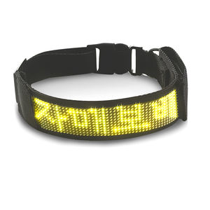 Collar LED personalizado para perros y gatos, recargable por USB, programable, con control por aplicación y pantalla LED - Product Image 1