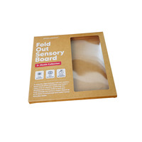 Boîte en carton kraft personnalisée avec fenêtre transparente, impression personnalisée et logo blanc pour l'emballage