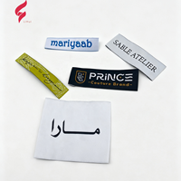 Étiquettes tissées haute densité personnalisées avec logo de marque, étiquettes brodées pour vêtements/chaussures
