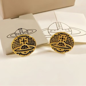 Boucles d'oreilles pendantes Saturne tendance en alliage de zircon électroplaqué avec perles, bijoux raffinés pour femmes - Product Image 4