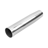 Support de canne à pêche en aluminium évasé avec insert en vinyle, à souder, poli miroir, matériel marin