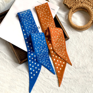 Mùa hè Polyester khăn đa năng phong cách Hàn Quốc dài dải Paisley headscarf trang trí vành đai mới truyền thống khăn khăn choàng - Product Image 4