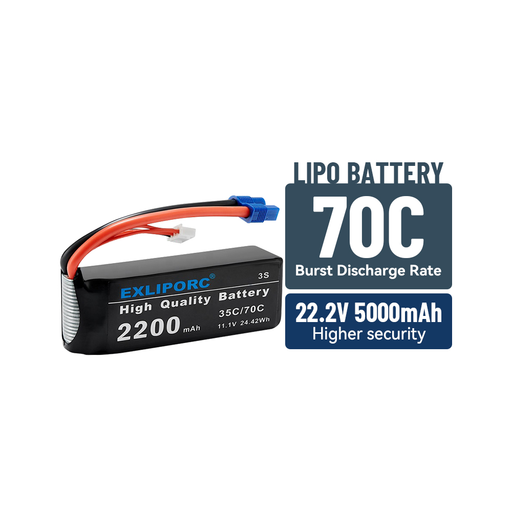 EXLIPORC 3S 2200 мАч коротышка Lipo аккумулятор 11,1 В 70C RC аккумулятор с разъемом XT60 для 1/16 слэш RC автомобильный Грузовик