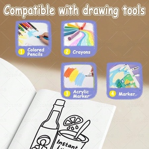 Libro <span class=keywords><strong>da</strong></span> <span class=keywords><strong>colorare</strong></span> in polpa <span class=keywords><strong>di</strong></span> cotone a tema cucina messicana: Illustrazioni divertenti <span class=keywords><strong>di</strong></span> <span class=keywords><strong>cibo</strong></span> per bambini, pagine creative per disegnare e attività <span class=keywords><strong>di</strong></span> pittura - Product Image 3