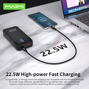 <span class=keywords><strong>Batterie</strong></span> <span class=keywords><strong>externe</strong></span> à charge rapide 20000mah PD 20W 22.5W avec 2 câbles intégrés Chargeur de téléphone portable pour téléphone mobile - Product Image 2