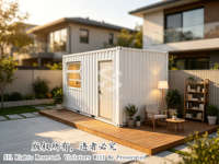 Kiosque de restauration rapide, bar à café, boutique ou librairie modulaire préfabriquée portable et personnalisable de 20 pieds, style moderne et compact