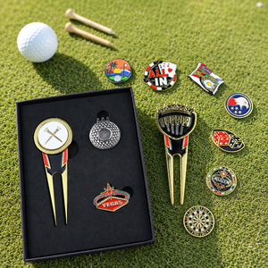 Golf Ball Marker Custom Unique Gold <b>Box</b> Logo Engraving Plating Black Snapback Blip Novelty Tag Edge South Blanks Caps Hong - Product Image 1