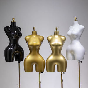 <span class=keywords><strong>Mannequin</strong></span> buste <span class=keywords><strong>femme</strong></span> grande taille style européen et américain, doré, en <span class=keywords><strong>plastique</strong></span>, pour présentation - Product Image 4