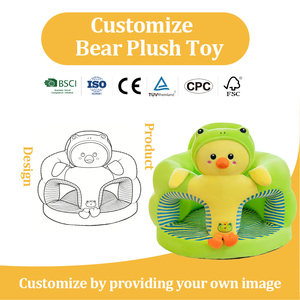 Juguetes de Peluche Personalizados, Sofá Pequeño para Niños, Silla de Aprendizaje de Esponja, Taburete para Bebés y Niños Pequeños, para Evitar Caídas y Golpes - Product Image 1