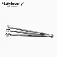 Pousse-cuticules double face en acier inoxydable et lime à ongles, emballés individuellement