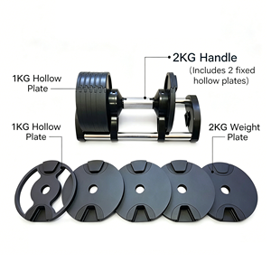 CZFIT Adjustable 20KG to 40KG Free Weights Automatic Detachable Cast Iron Fitness <b>Dumbbell</b> for Home Gym - Product Image 6