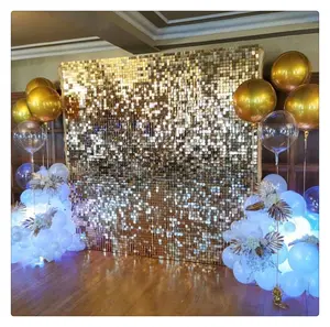Factory Price Fish Scale Shape Reversible Sequins Wall Sensory Sequin Wall Back Drop Plastic Sequin Wall Panel