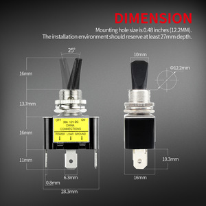 Car Rocker <b>Switch</b> ASW-07D-2 <b>12V</b> 30A With Led Light For Vehicle Modification - Product Image 3
