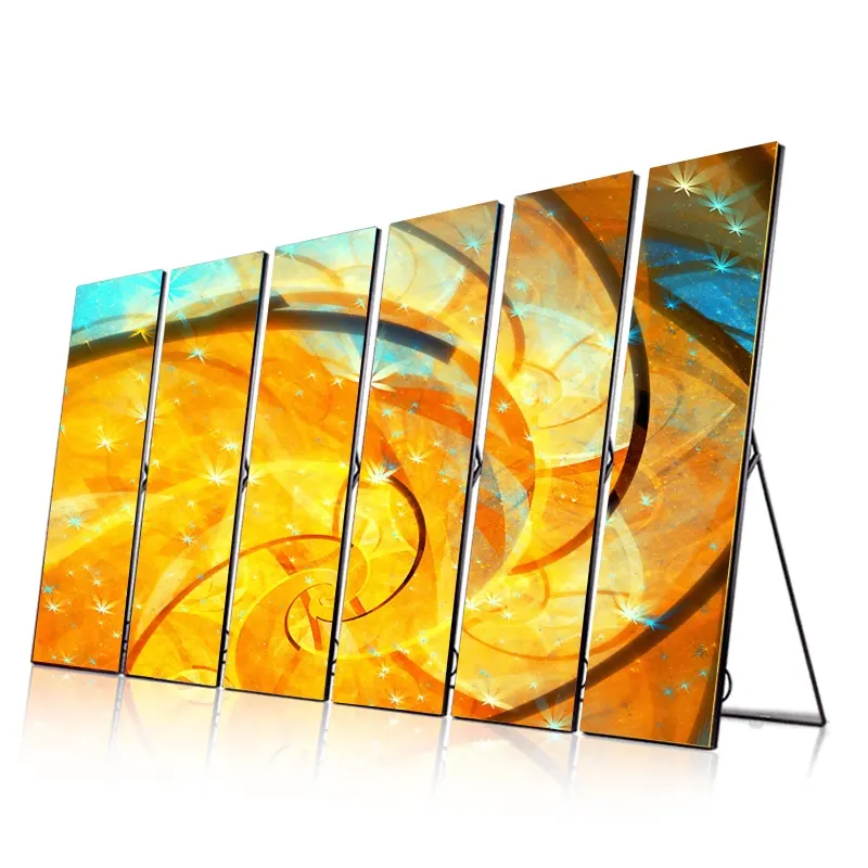 P0.9 P1.2 P1.53 P1.8 Advertising Smart poster LED Display Screen Stretch bar screen for retail