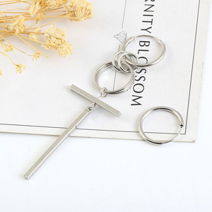 동일한 귀걸이를 가진 <span class=keywords><strong>k</strong></span>-팝 제품 개성 펑크 남성과 여성 더블 링 긴 귀걸이 - Product Image 2