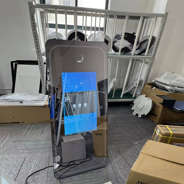 Popular Touch Screen Full Length With Light Box Magic Mirror Ultra Thin Foldable Tempered Glass For Events Venue