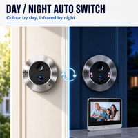 WiFi Video Door Phone 1080P HD Solar Powered Water Resistant Peephole Smart Viewer Two Way Talk Night APP