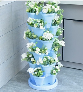Jardinière verticale empilable moderne à plusieurs niveaux, pot <span class=keywords><strong>de</strong></span> fleurs, tour <span class=keywords><strong>de</strong></span> jardin pour l'intérieur et l'extérieur - Product Image 2