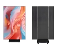 Écran LED commercial pliable en trois parties GOB P1.86 pour affichage publicitaire en intérieur, 4G/WiFi sans fil, pour magasin de détail, écran LED pour entreprise en libre-service
