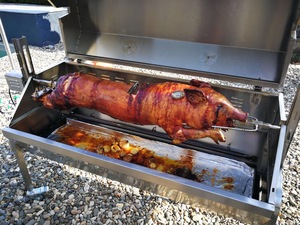 <span class=keywords><strong>Asador</strong></span> de carbón vegetal vertical de acero inoxidable de 40KG con ruedas <span class=keywords><strong>Asador</strong></span> de cordero - Product Image 6