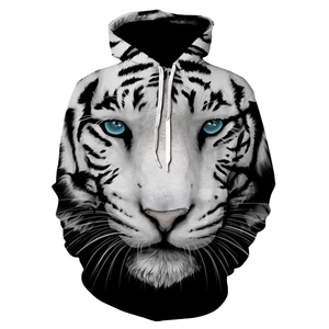 Per Fitspi Animal King Tiger 3D felpa oversize stampata con cappuccio <span class=keywords><strong>uomo</strong></span> donna divertente Street Fashion Casual top sportivi fantasia - Product Image 1