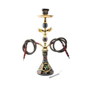 Cachimba egipcia con precio de fábrica al por mayor, conjunto de cachimba árabe medio, pipa de agua para fumar con forma de Águila Dorada, cachimba árabe ShishaB - Product Image 6