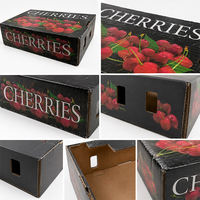 Boîte de fruits en carton de personnalisation de haute qualité Paquet de cerises biodégradables Boîte pliante