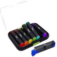 Boîte de rangement personnalisée, boîte à pilules de grande capacité à 14 compartiments pour 7 jours, boîte à pilules portable, boîte à pilules en plastique