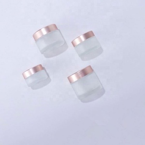 Pot en verre givré rose doré de luxe pour cosmétiques, avec couvercle, 2 oz, 10 grammes, 15 ml, 50 ml, 50 g, 20 g - Product Image 4