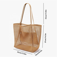 Sac de rangement en filet pliable multifonctionnel et tendance, grande capacité, avec longue poignée, personnalisable, écologique et réutilisable – Offre Spéciale