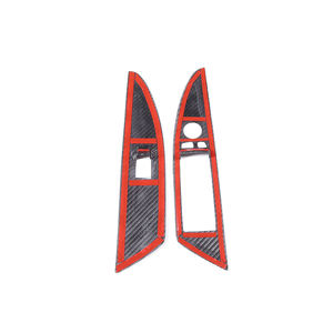 Аксессуары для интерьера из натурального углеродного волокна для BMW 8 серии G14 G15 2019-2022, крышка для оконной панели, 2-дверная версия - Product Image 5