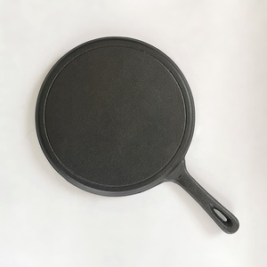 Sartén Plana <span class=keywords><strong>de</strong></span> Hierro Fundido, Olla para Galletas, Sartén Poco Profunda para Hornear, Ideal para Pizza en Campamento - Product Image 4