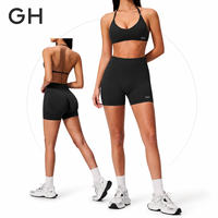 GH Wholesale Ensemble de sport pour femme, effet ventre plat, coupe ajustée, rehausseur de fessiers, pour la course, le fitness et le yoga