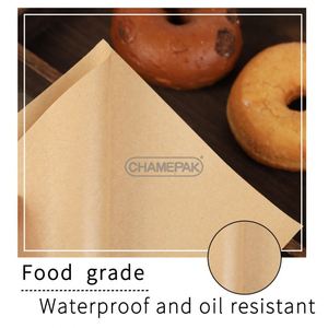 Custom Printed Double Open Pocket Oilproof GreaseProof Bread Waffle Burger Sandwich Donuts Paper <b>Bag</b> - Product Image 3