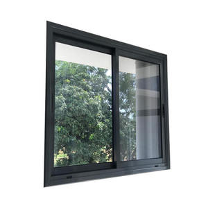 Fenêtre coulissante extérieure moderne, dessus arrondi, en alliage d'aluminium, design de grilles métalliques, forme arrondie, verre pare-balles, antivol, isolation thermique - Product Image 1