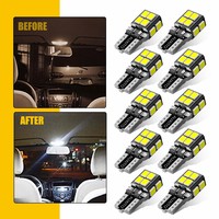 Bombillas LED AUXITO 194 T10 6000K Blancas 168 2825 W5W para Interior de Coche, Reemplazo para Luces de Techo, Mapa, Puerta, Cortesía y Maletero, 10 Unidades